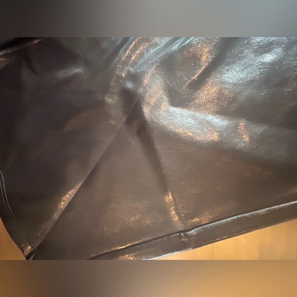 NWT A New Day Faux-Leather Midi Skirt Metallic - Picture 10 of 16